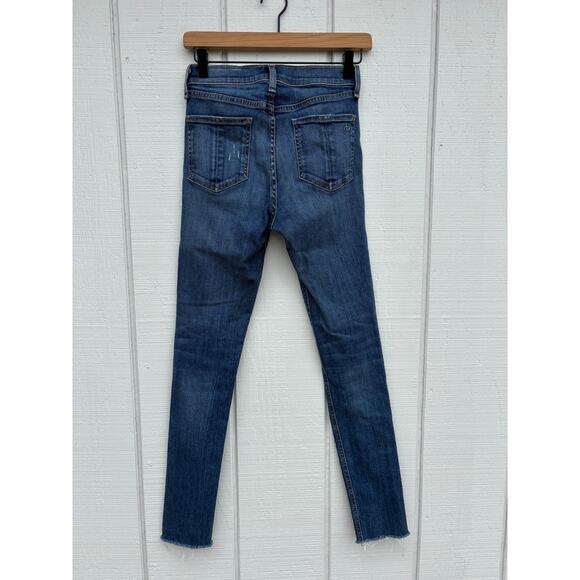 Rag & Bone High Rise Skinny Jeans, Raw Ankle Hem, Sz‎ 27 - Picture 2 of 9